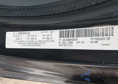 2009 Dodge Avenger Se/Sxt из США, поврежденный, VIN 1B3LC46BX9N563479